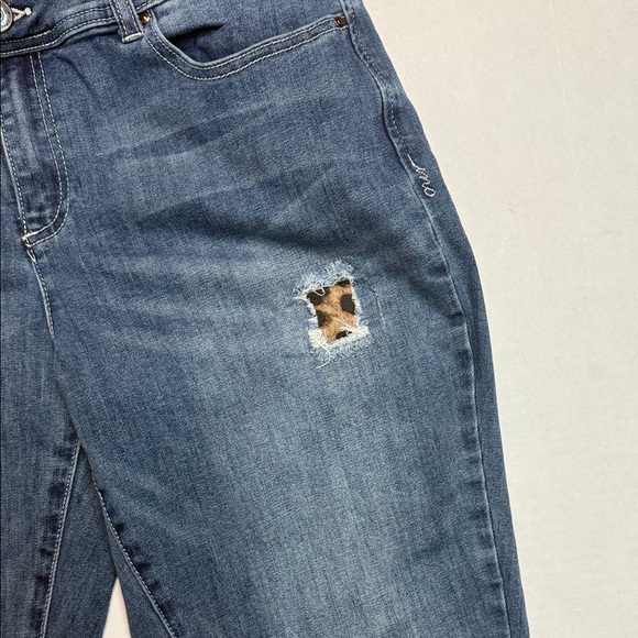 Inc Boyfriend Women's Blue Jeans Regular Fit Size 10 - Picture 5 of 12